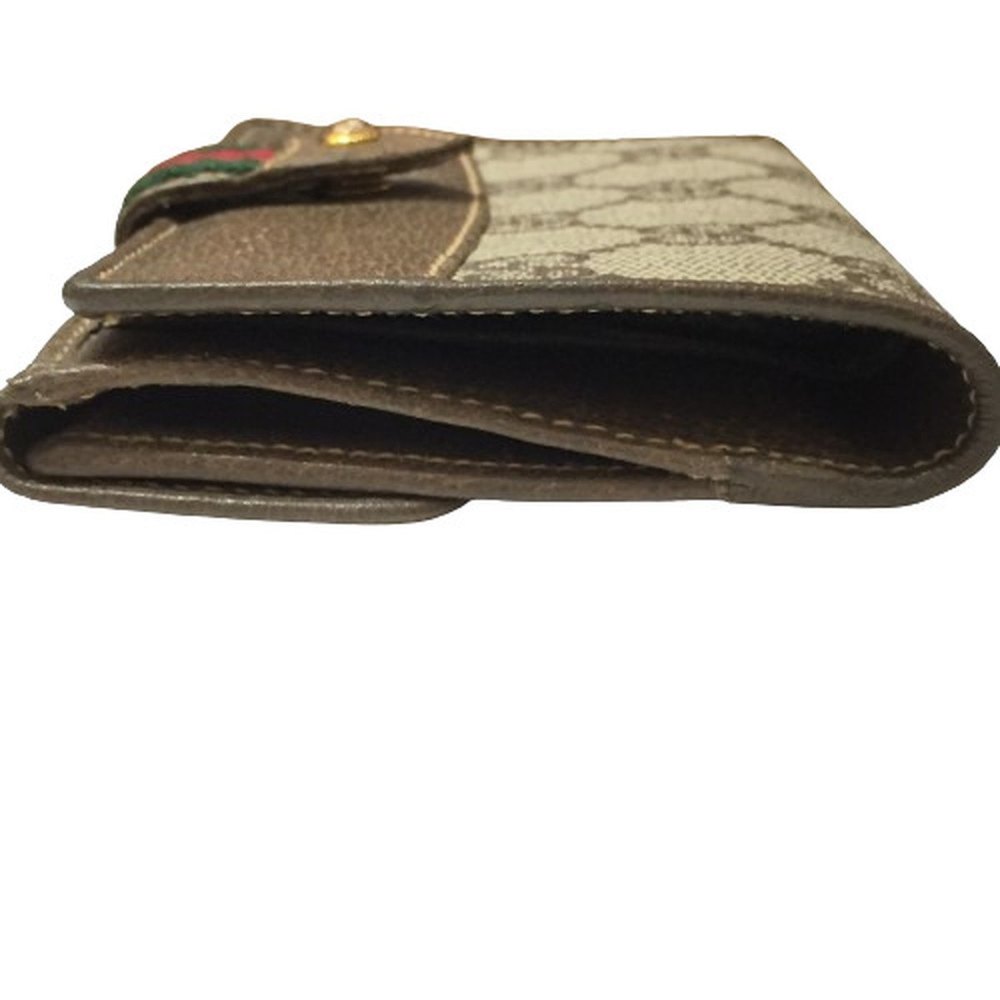 Gucci Sherry Line Compact Wallet Gg Pattern Brown - image 6